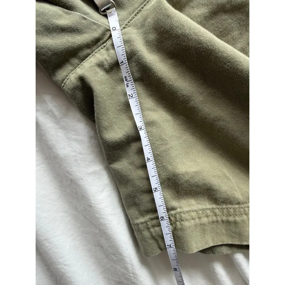 Vintage 1990s Liz Claiborne Lizwear Pleated Olive Green Cotton Shorts